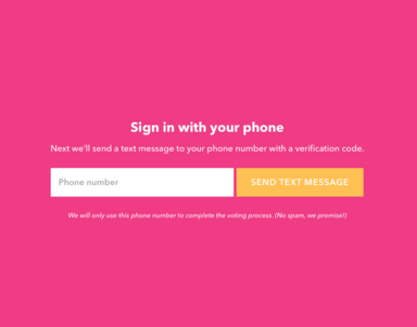 Sign in with your phone